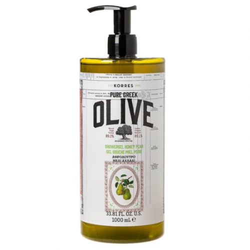 Korres Pure Greek Olive Shower Gel Honey Pear Αφρόλουτρο με Άρωμα Μέλι Αχλάδι, 1000ml
